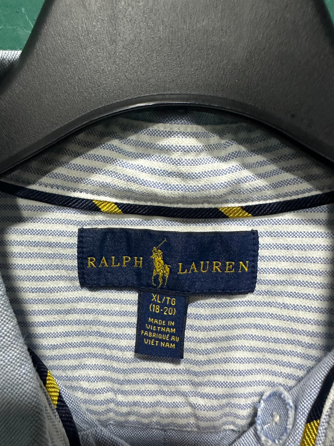 폴로 빅로고 솔리드남방 블루 상품이미지3