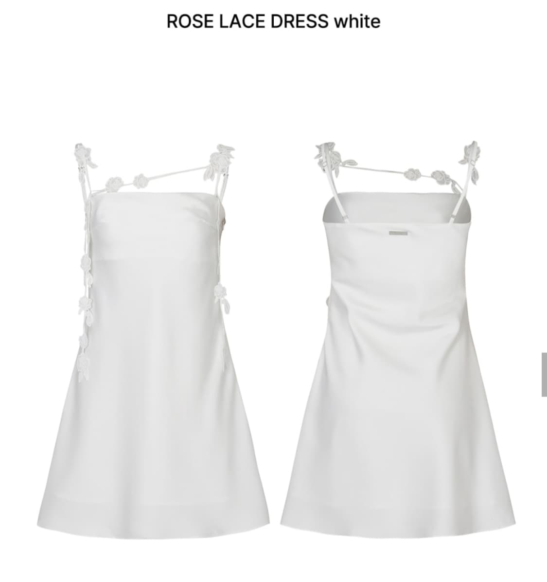 페인오어플레져 로즈 레이스 드레스 화이트 상품이미지1