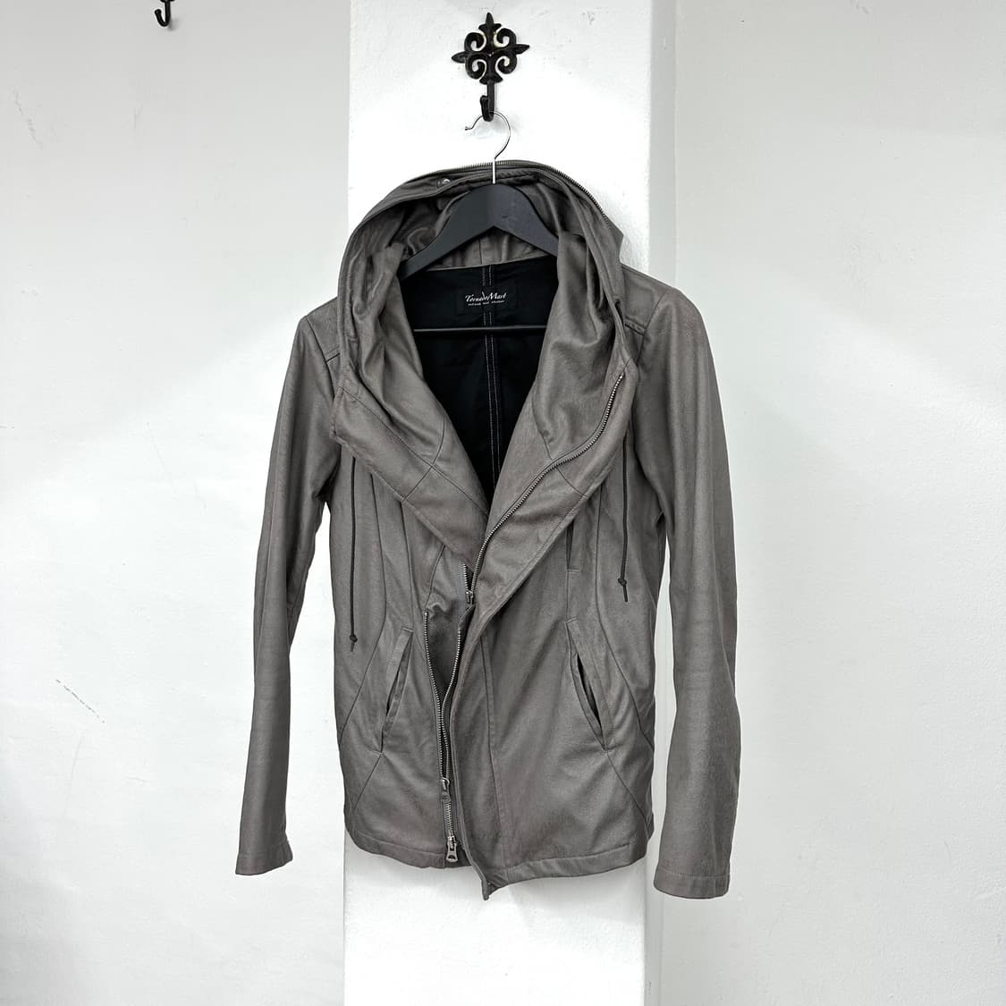 Tornado mart grey suede asymmetry jacket 상품이미지5