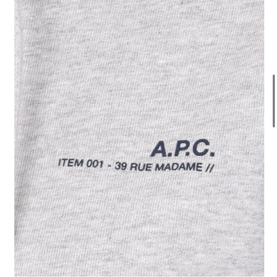 [새상품] A.P.C.(아페쎄) 후드티 그레이 M 상품이미지6
