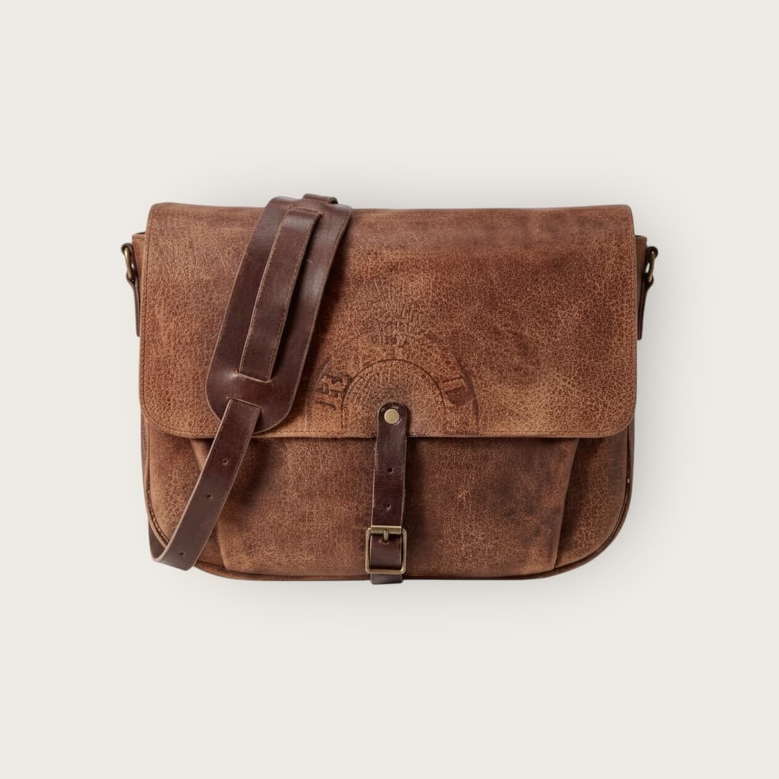 RRL 빈티지 레더 메신저백 대형 사이즈 상품이미지1