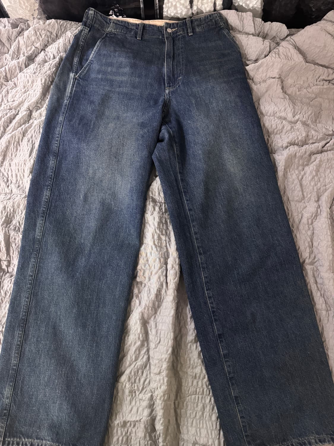 포터리 원워시드 와이드 데님 딥 블루 0사이즈 상품이미지2