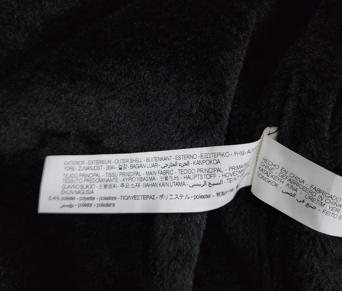 자라 블랙 퍼 카라 집업 자켓 L 상품이미지7