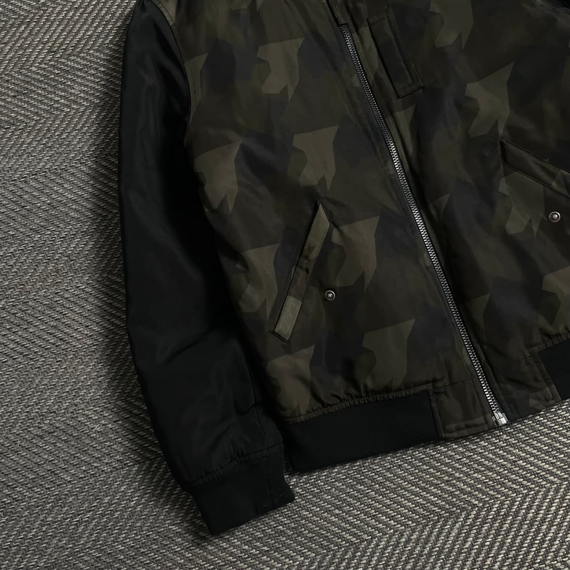 폴햄 퀄팅 누빔 카모 블루종 자켓o 4927 상품이미지3