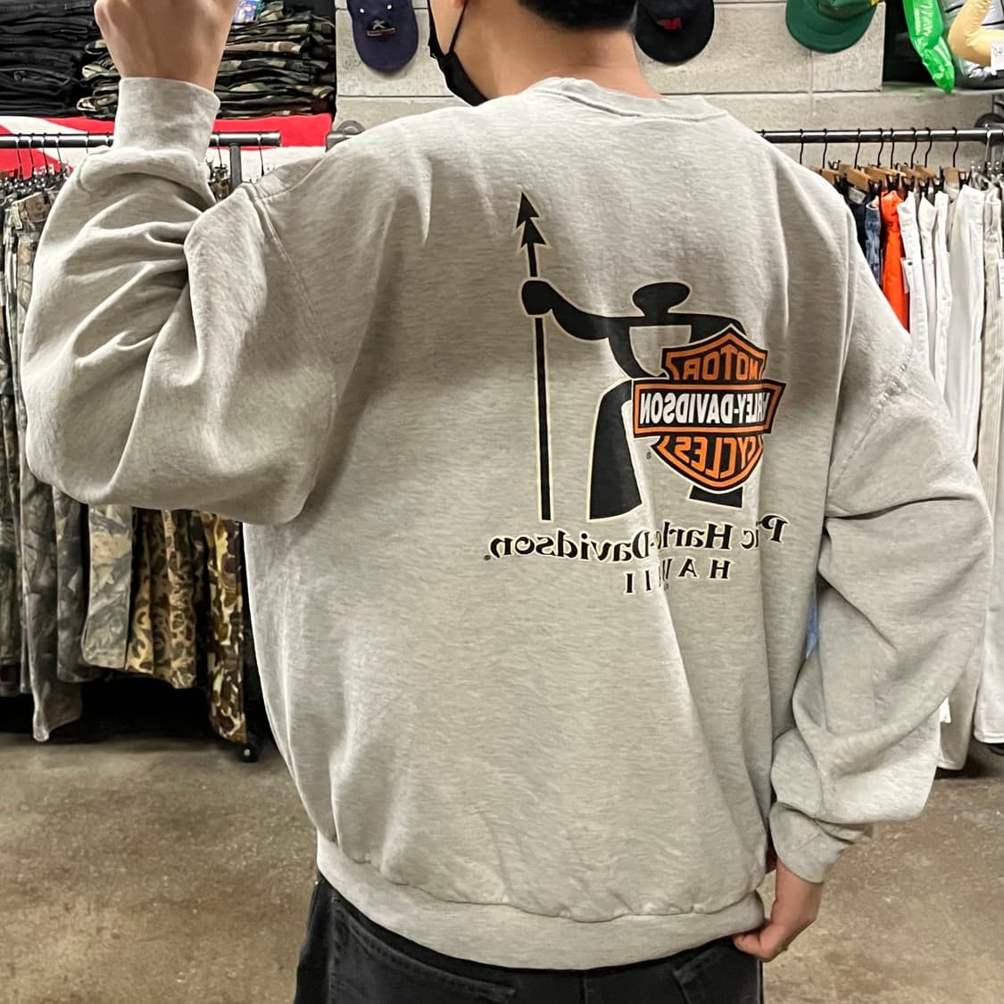 90s 할리데이비슨 하와이 프린팅 스웻셔츠 (110) 상품이미지7