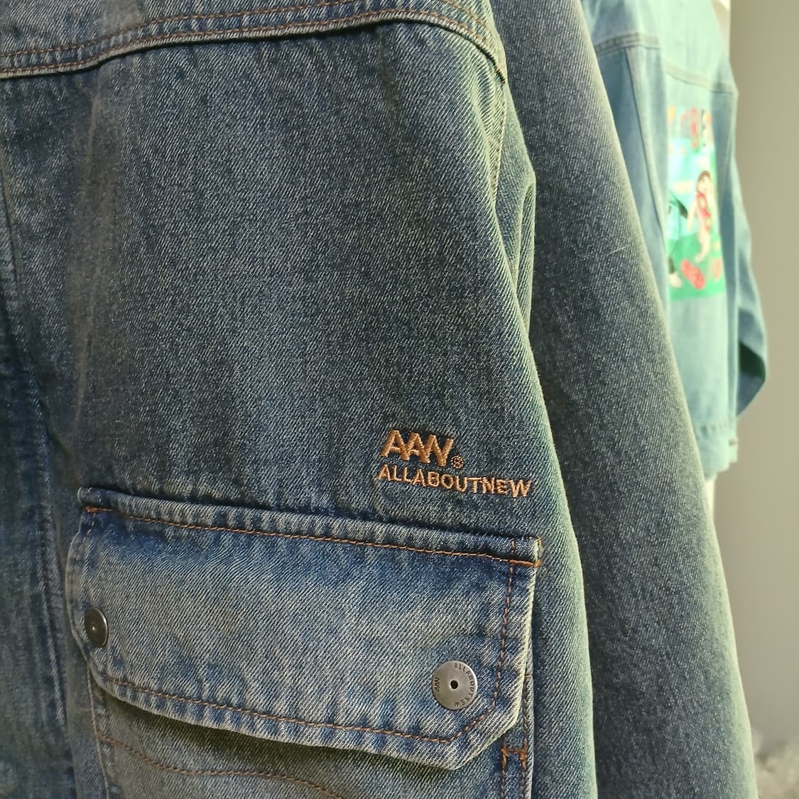 올어바웃뉴 쉐르파 탈부착 누빔 청자켓 패딩 데님 상품이미지2