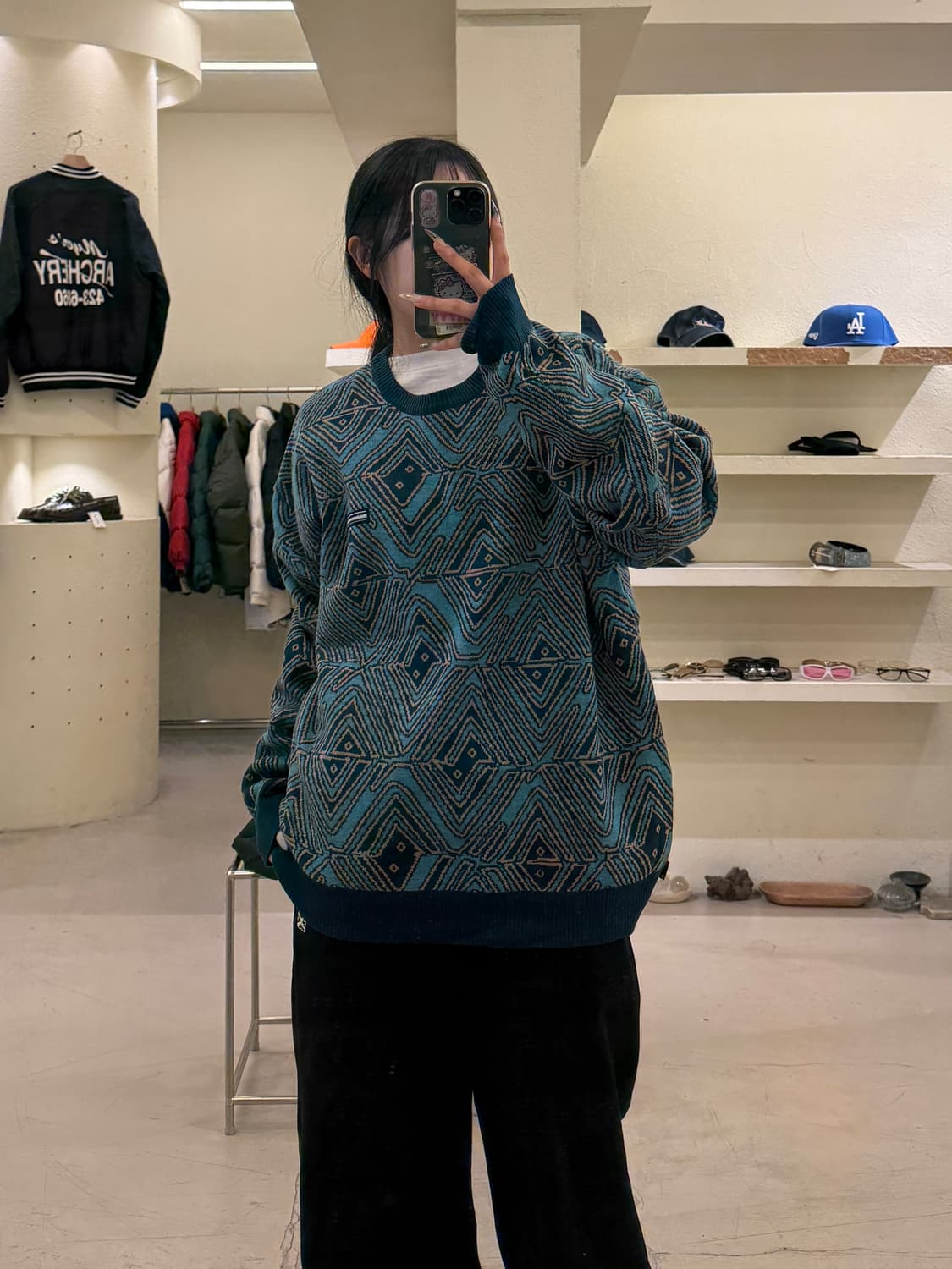 디스이즈네버댓 스몰로고 패턴 니트 U989 상품이미지1