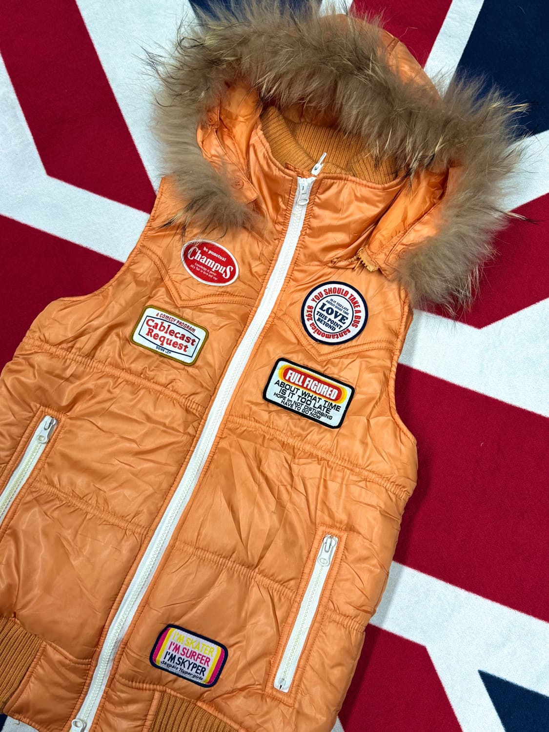 울프죠 하이넥 패딩조끼 상품이미지2