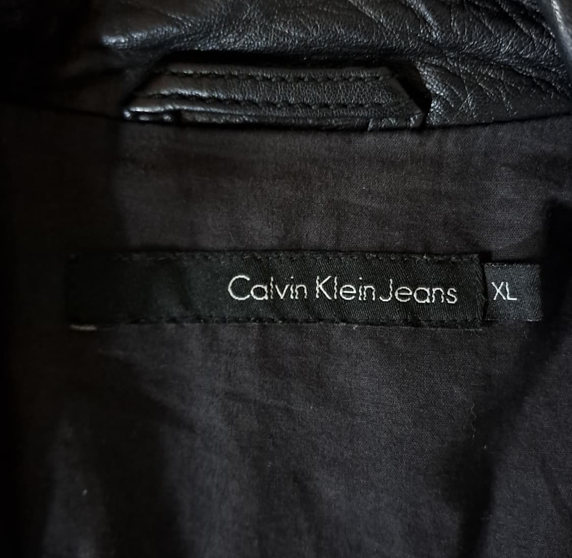 (택포) CK진 블랙 양가죽 자켓 XL B12 상품이미지7