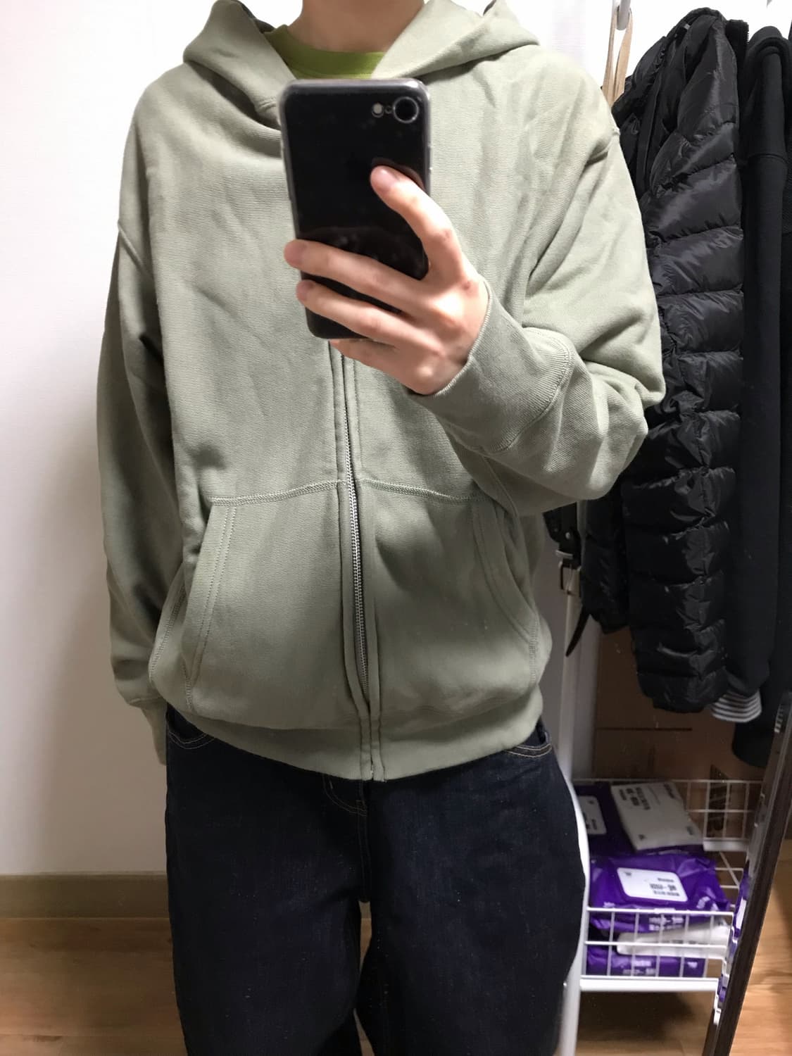 카키스 후드집업 상품이미지3