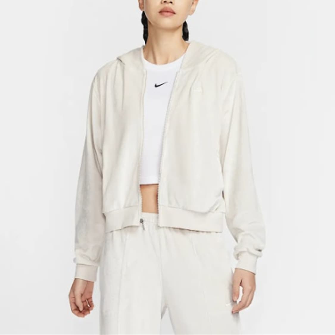 나이키 스포츠 운동 일상 벨벳 루즈핏 후드 집업 자켓 여성 M 사랑봉봉 상품이미지1