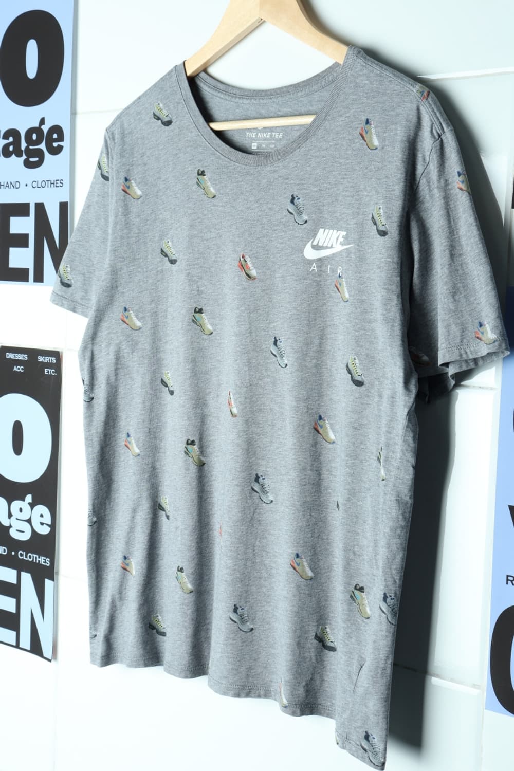 (2XL) 나이키 반팔 티셔츠 에어 그레이 신발프린팅-7B07 상품이미지1