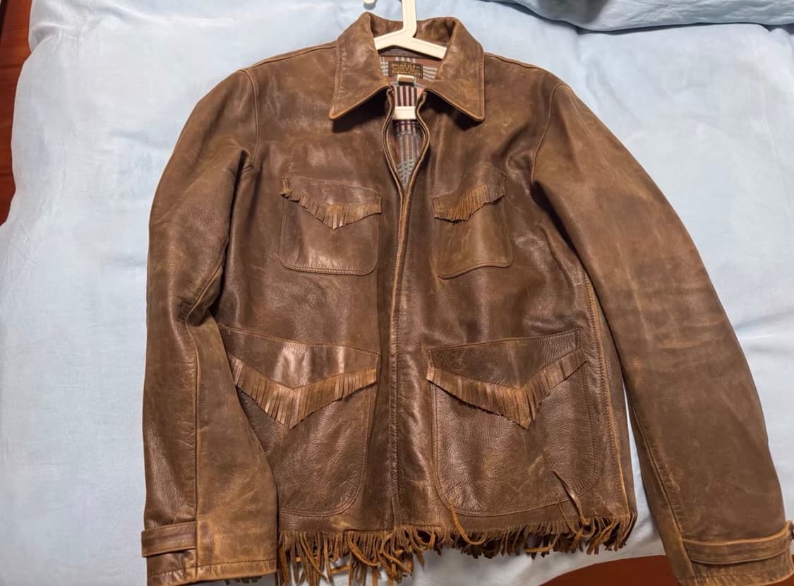 rrl 프린지 가죽자켓 m 상품이미지2