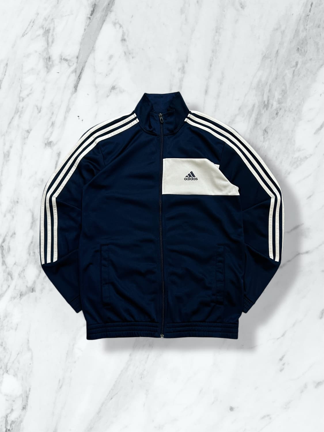 아디다스 네이비 배색 트랙탑 져지 L 상품이미지1