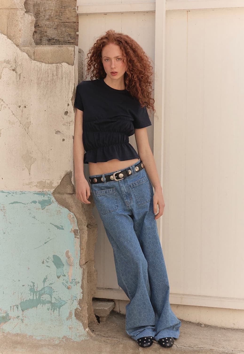 BOLD RIVET LEATHER BELT 상품이미지3