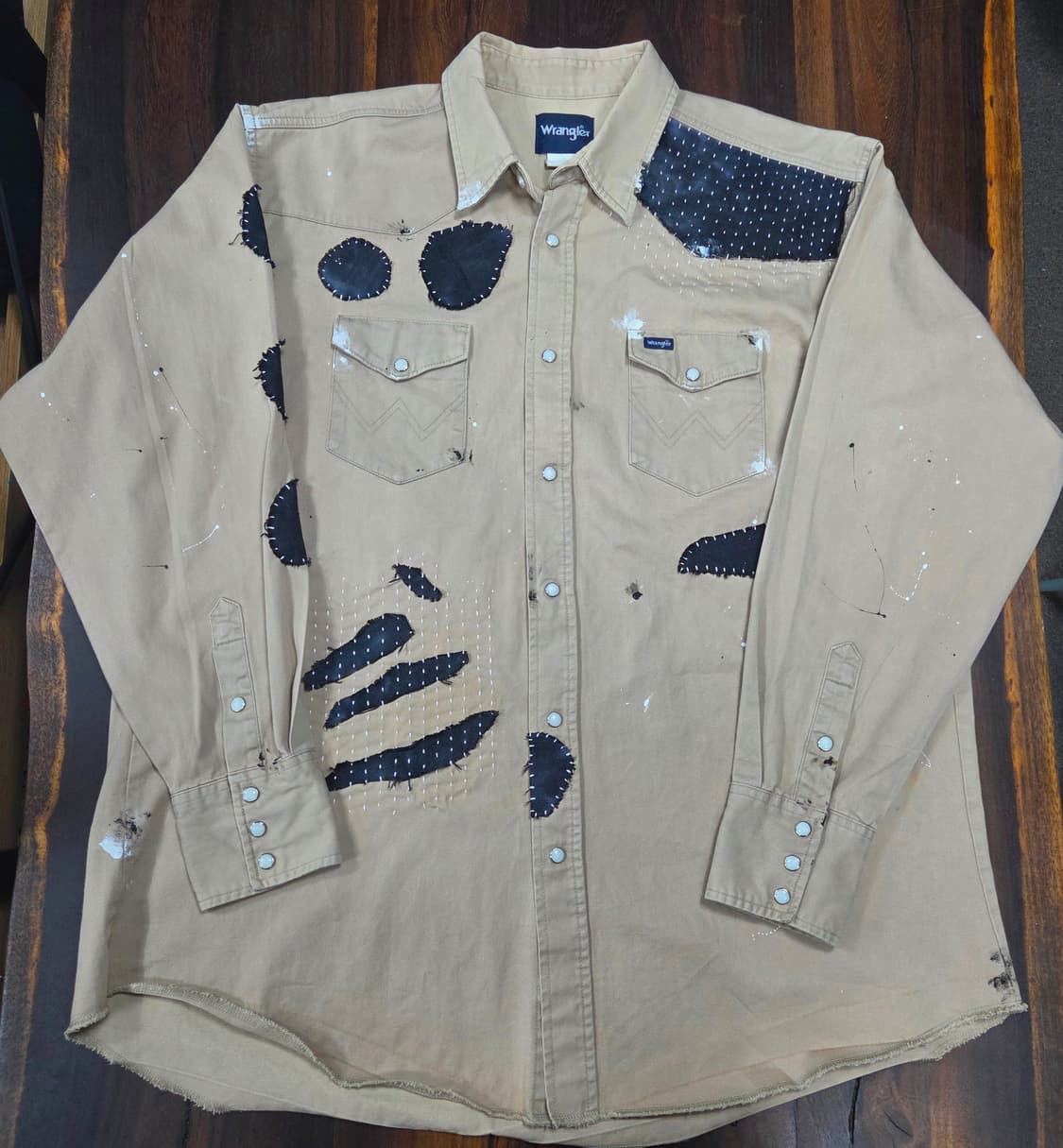 S.O/패치워크, 자수 커스텀 셔츠 상품이미지4