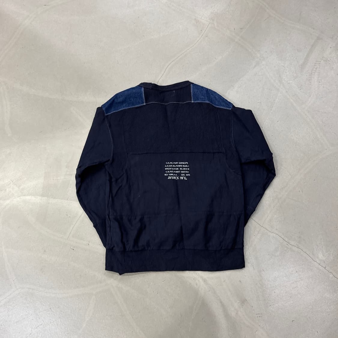 아비렉스 타입 블루 데님 니트 M 상품이미지3