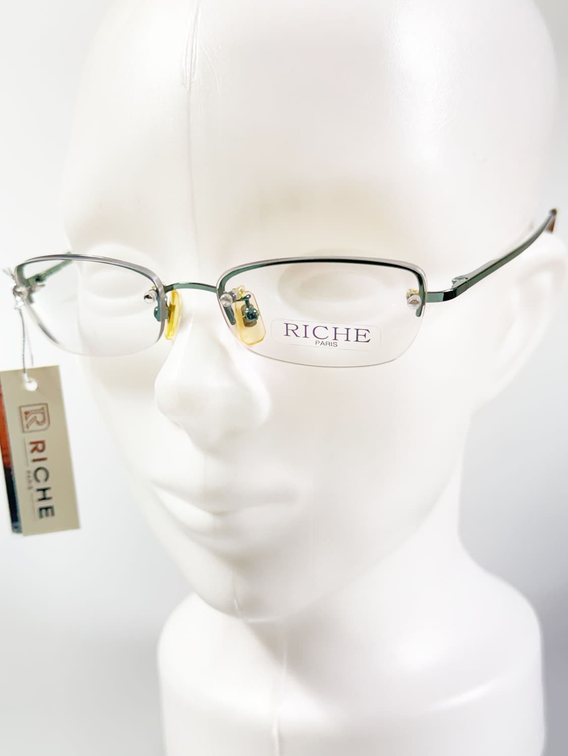 RICHE PARIS 반무테 스퀘어 메탈 빈티지 안경 상품이미지8