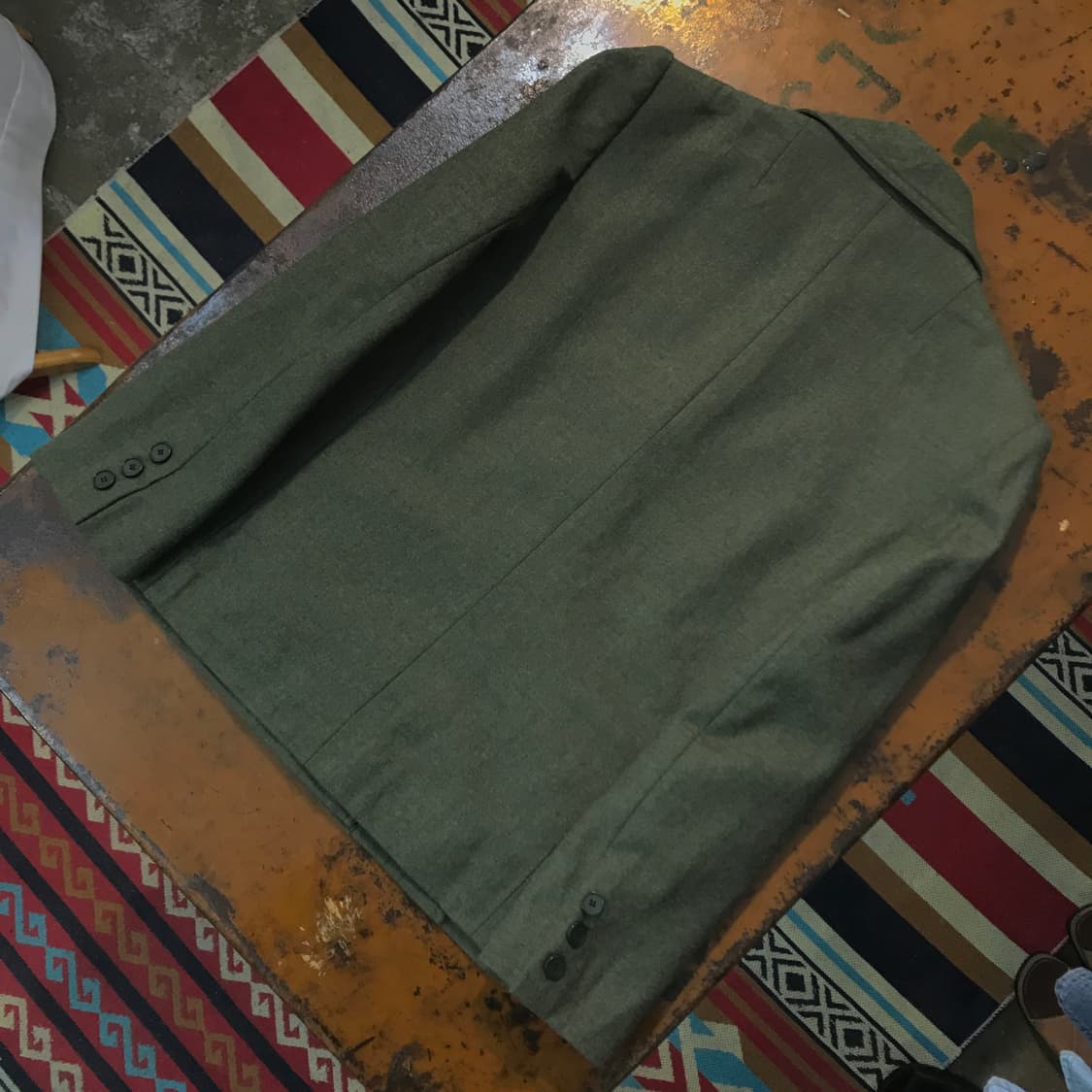 90s 지방시 카키색 더블 버튼 울 자켓 여성 44 55 사이즈 상품이미지8