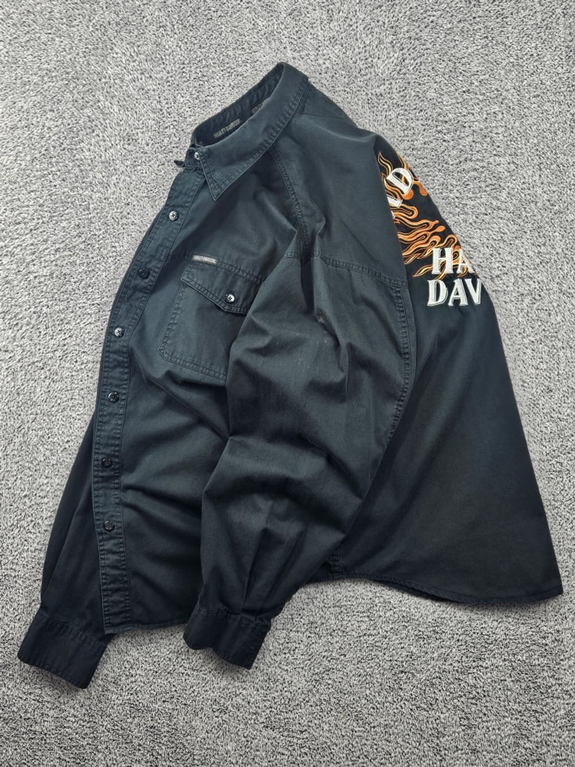 할리 데이비슨 플레임 이글 바이커 셔츠 ( L ) / 11592 상품이미지4