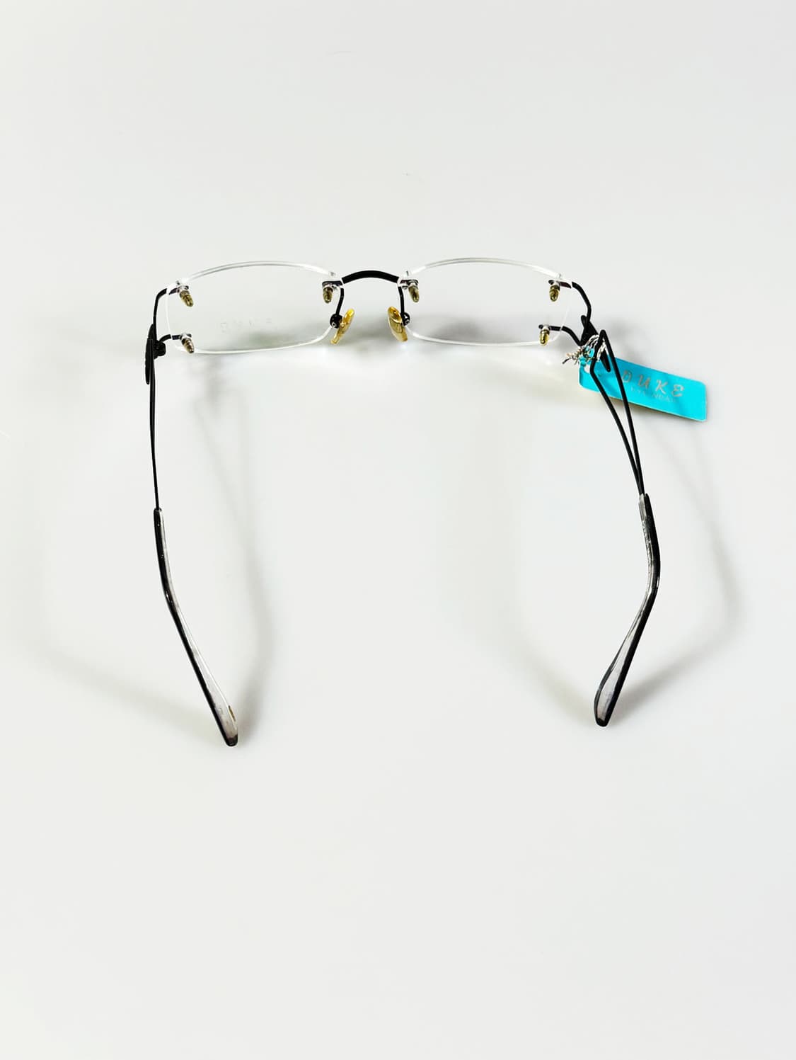 DUKE 무테 스퀘어 메탈 프레임 빈티지 안경 상품이미지5