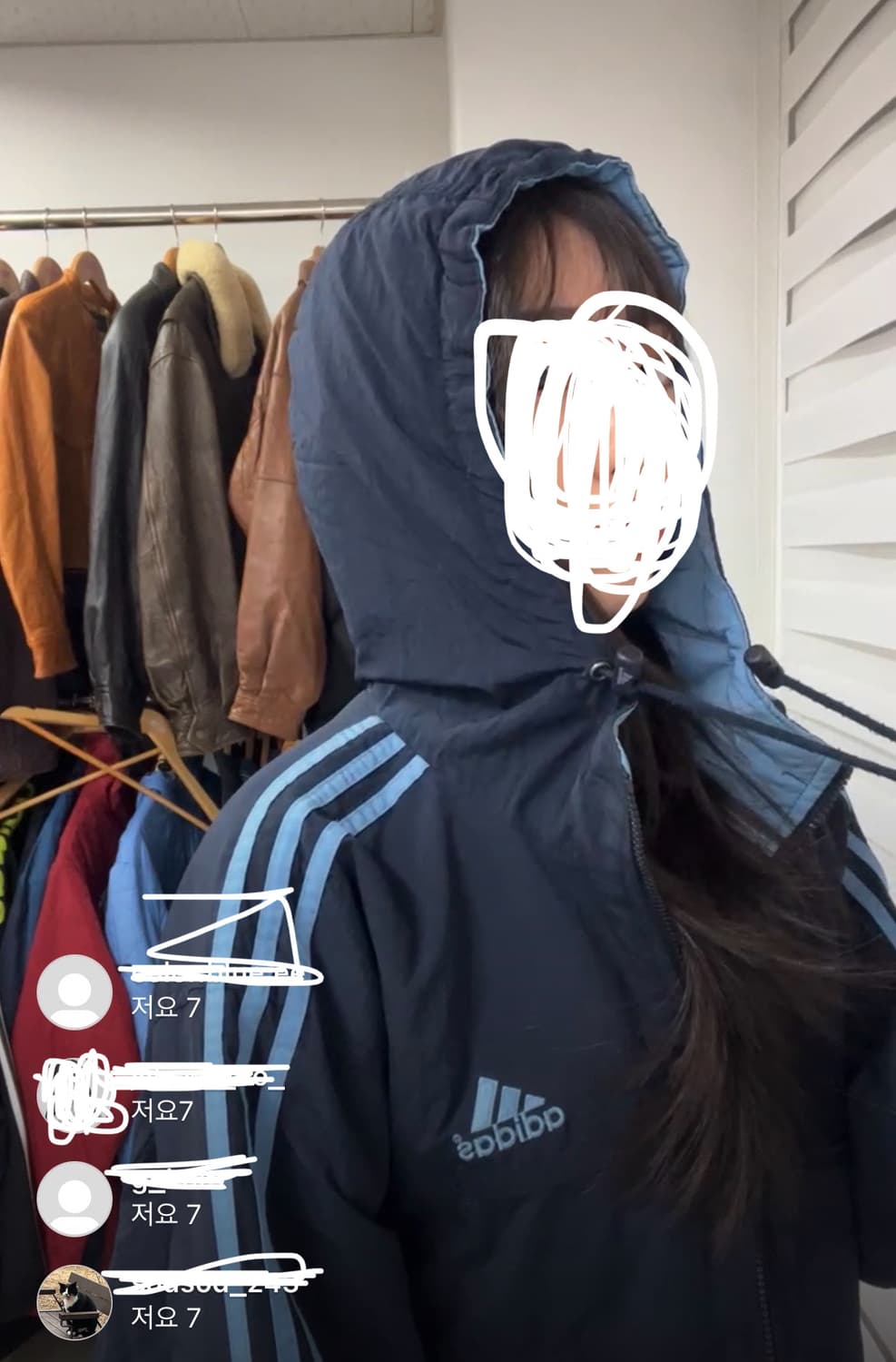 아디다스 올드스쿨 누빔 바람막이 95사이즈 상품이미지4