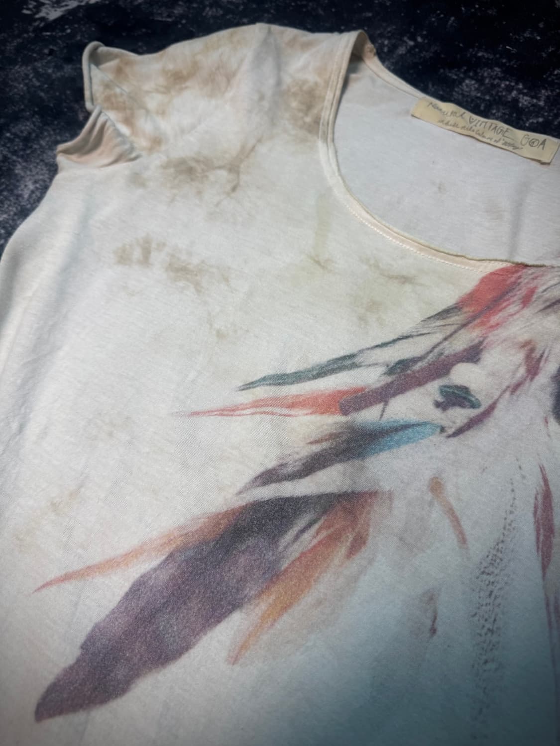 goa 00s Archive Feather Design T-Shirt 상품이미지2