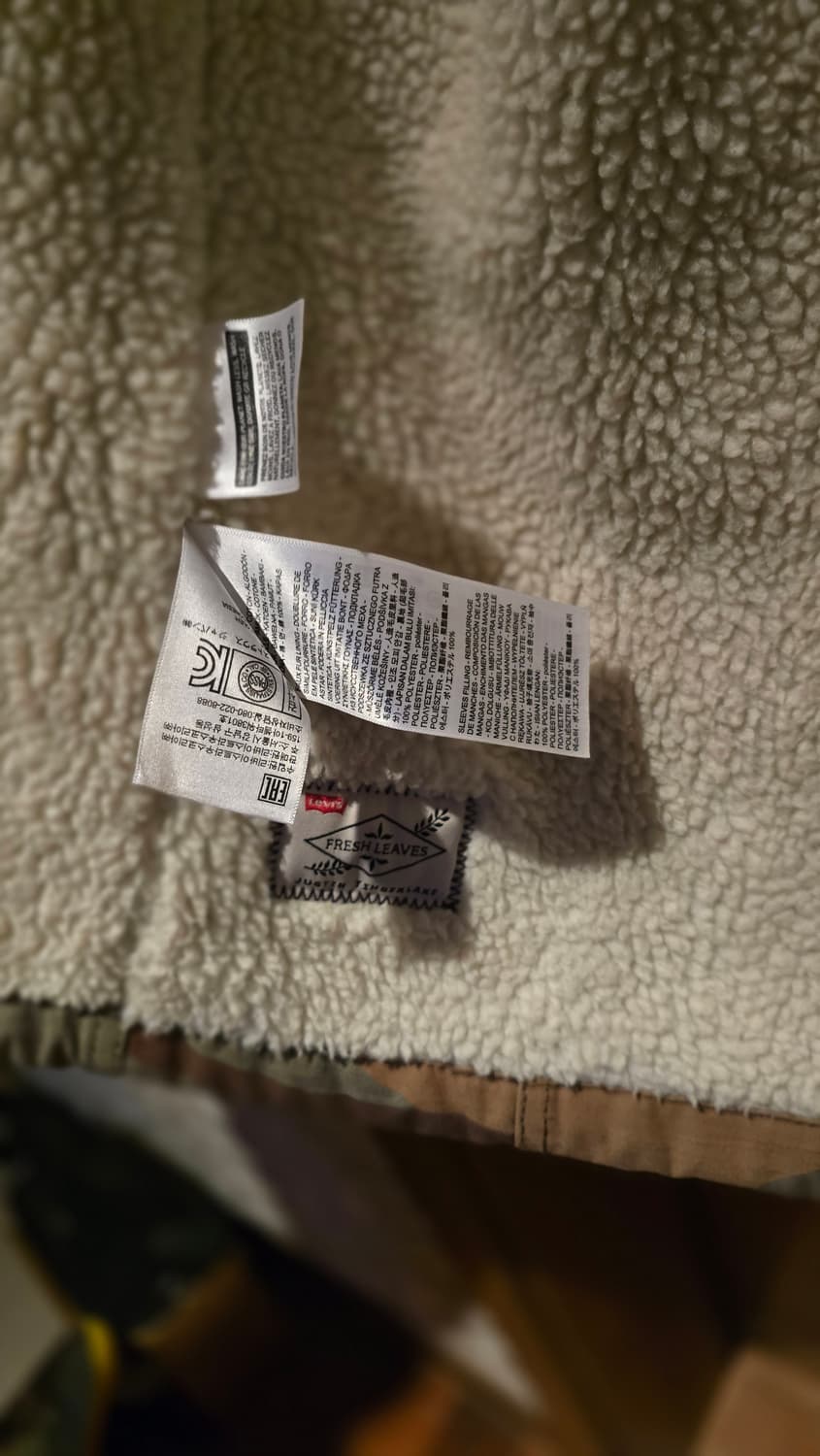 리바이스 프리미엄 카모 후드 양털 자켓 S 상품이미지4