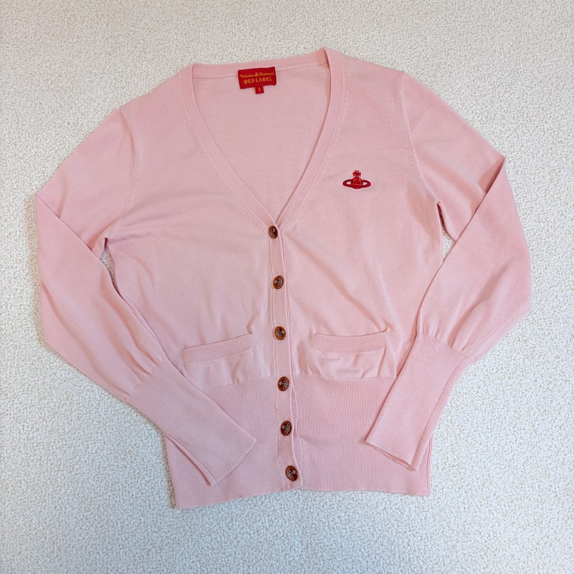 비비안웨스트우드 베이비핑크 가디건 상품이미지1