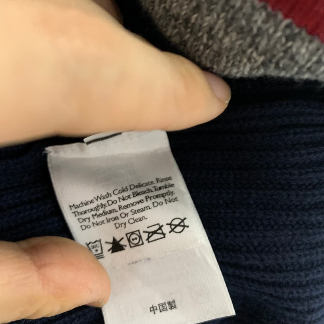 에디바우어 빈티지 반집업 니트 하프집업 스웨터 네이비 L 상품이미지5