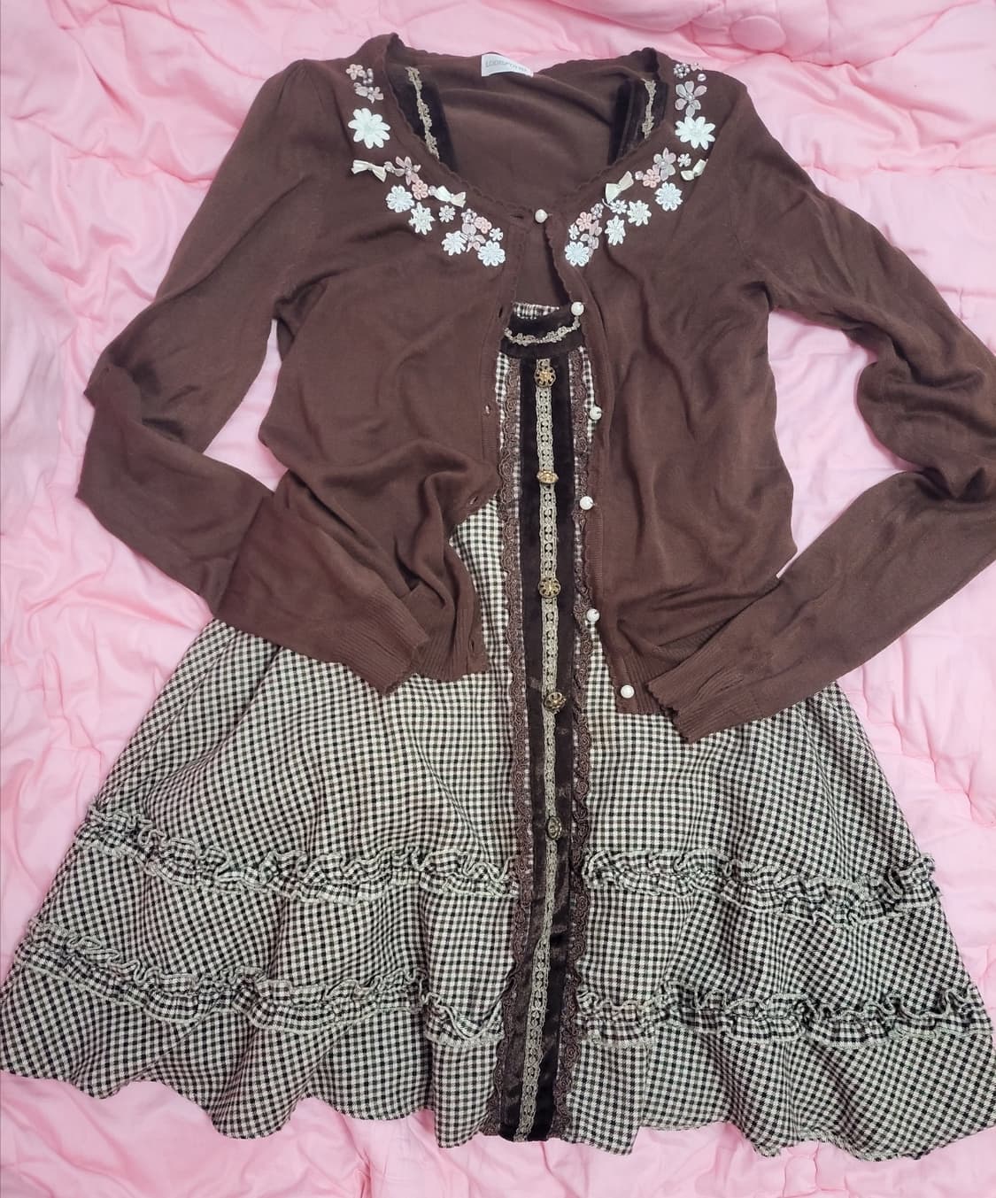 급처상태좋음!로디스포토 리본 꽃 비즈장식 공주가디건 리즈리사st레니본st 상품이미지2