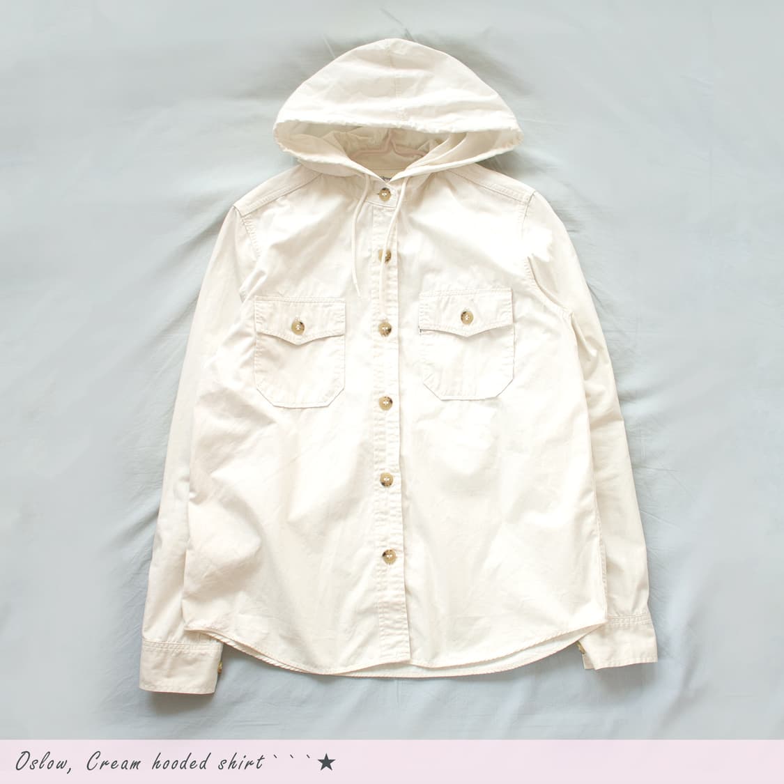 오어슬로우 크림 후드 셔츠  상품이미지3