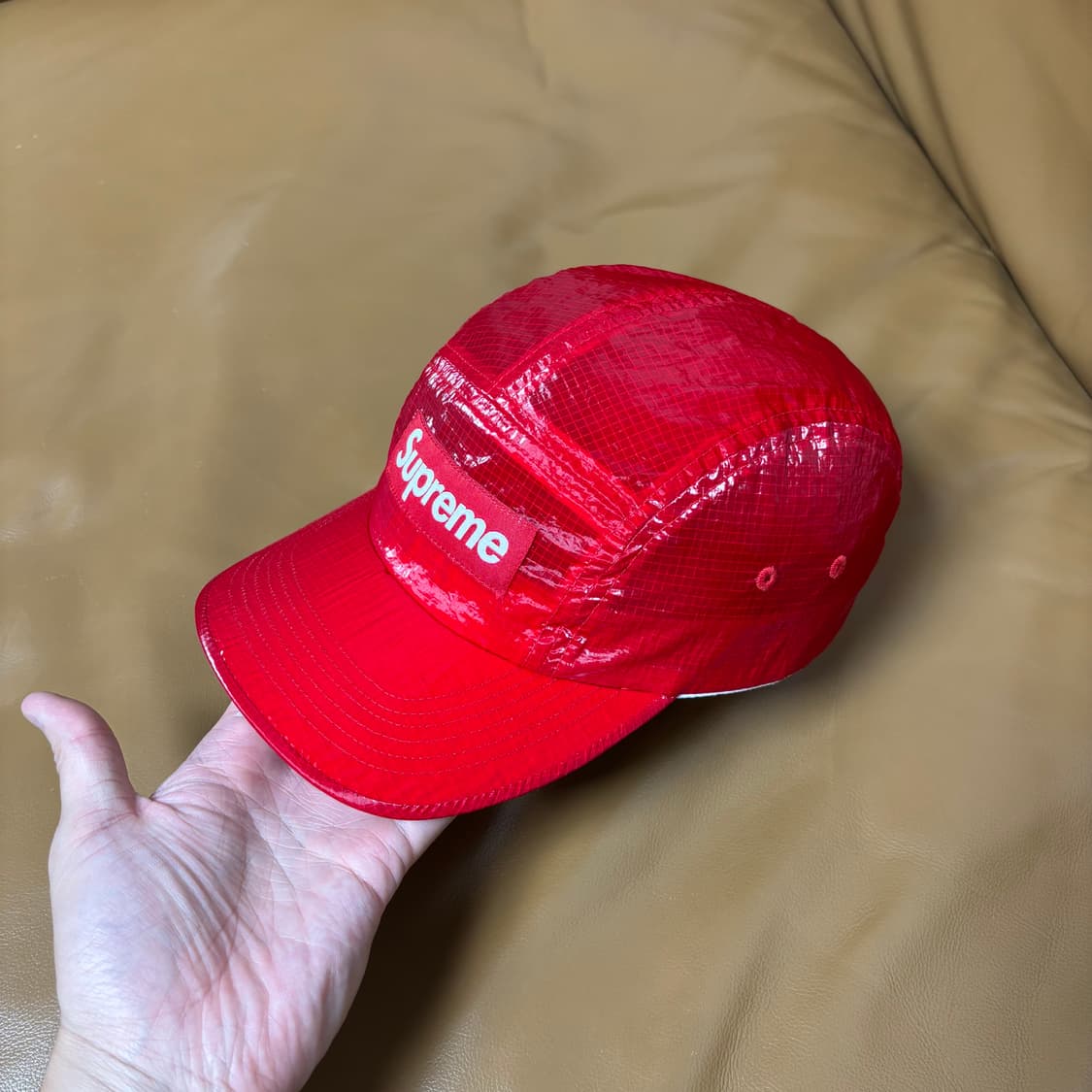 Supreme 슈프림 레드 캠프캡 모자 (Ripstop Red) 상품이미지4