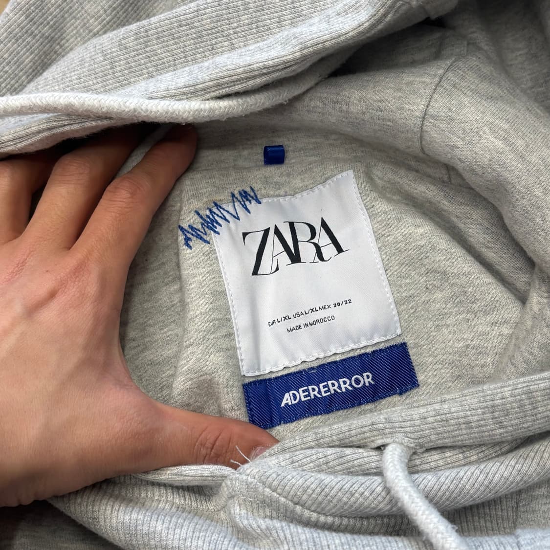 🫶🏻 아더에러X자라 자수 Gray 후드티 🫶🏻 상품이미지4