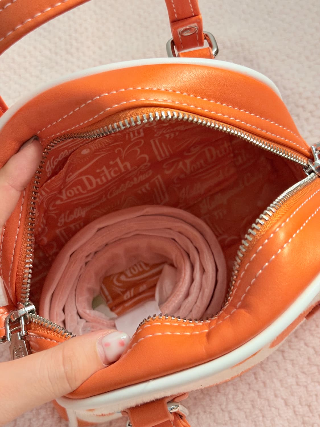 본더치 오렌지 카우 핸드백 크로스백 빈티지 베이지메탈클럽 y2k 상품이미지2
