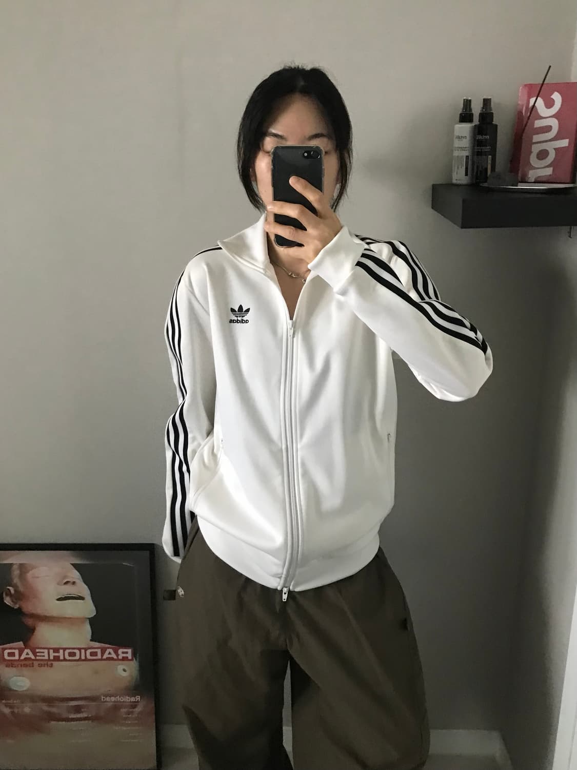 아디다스 오리지널스 베켄바우어 트랙탑 화이트 져지 상품이미지1