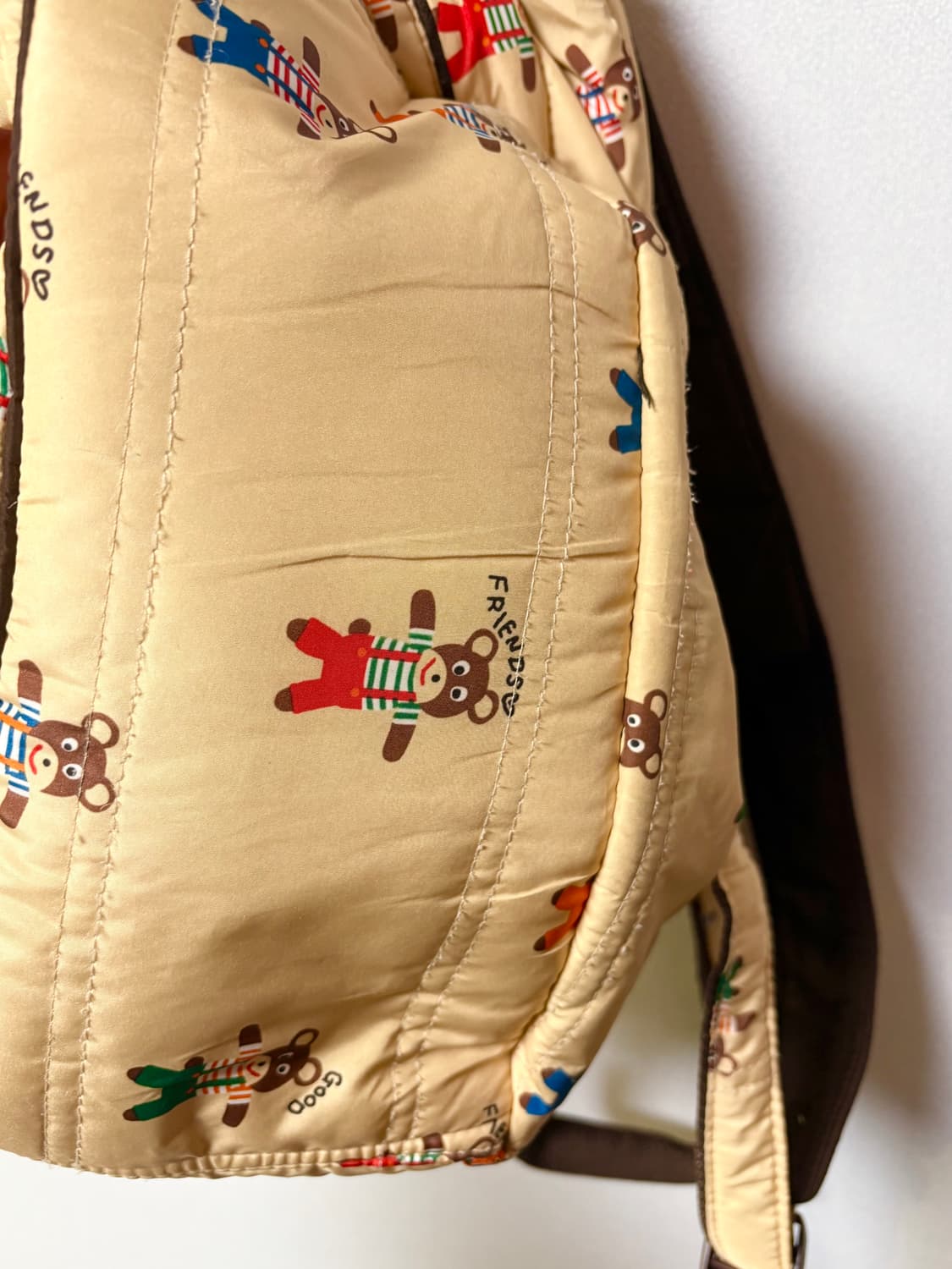 곰돌이 일본 빈티지 백팩 노란색 가방 모리걸 y2k 리락쿠마 인형 상품이미지5