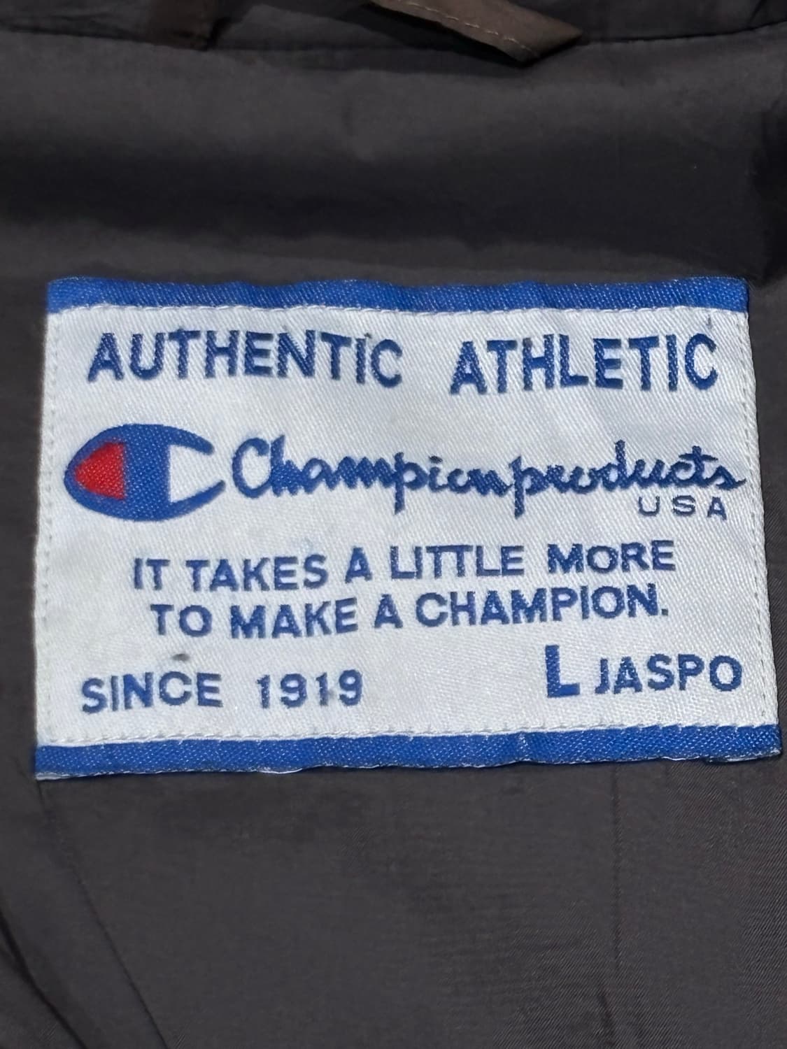 챔피언 브라운 스몰로고 폴리쉘 자켓 상품이미지7