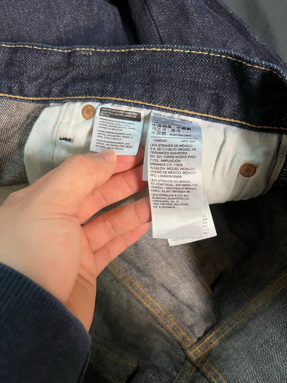 리바이스 생지 데님 501 상품이미지7