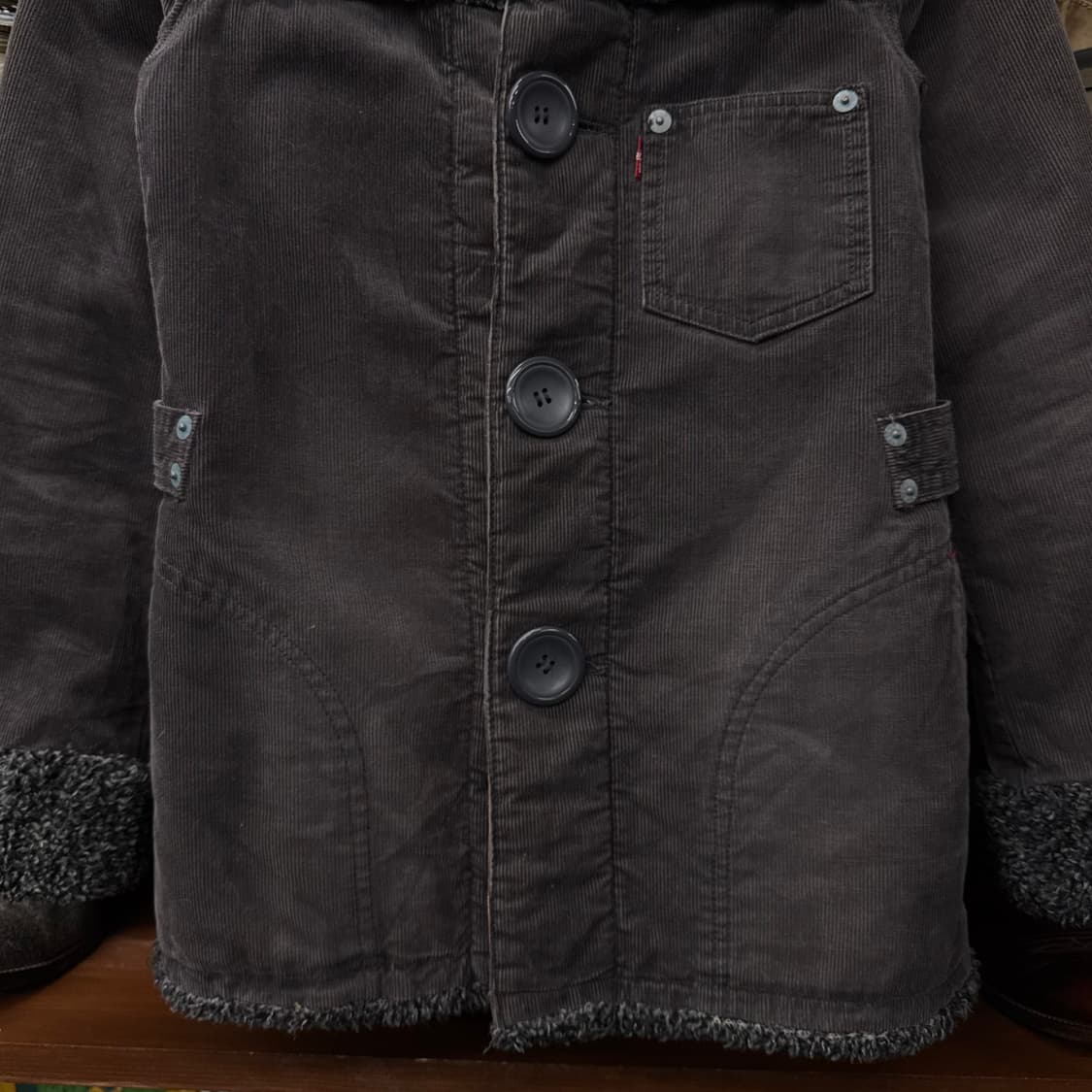 리바이스 레드 탭 신치백 플리츠 코듀로이 쉐르파 자켓 N222 상품이미지4