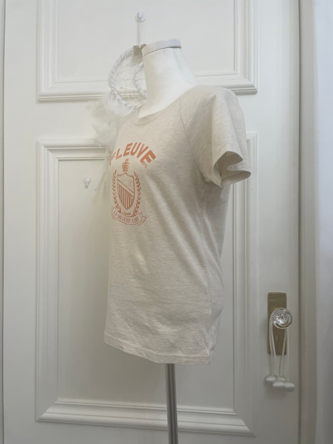 oatmeal vintage print basic reglan top 상품이미지2