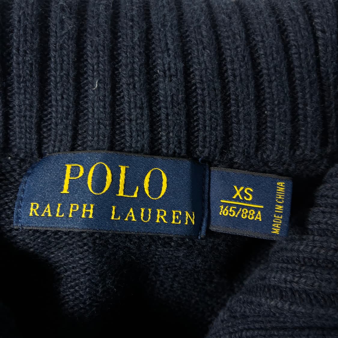 Polo  폴로 랄프로렌 자수 코튼 네이비 하프 버튼 니트 상품이미지4