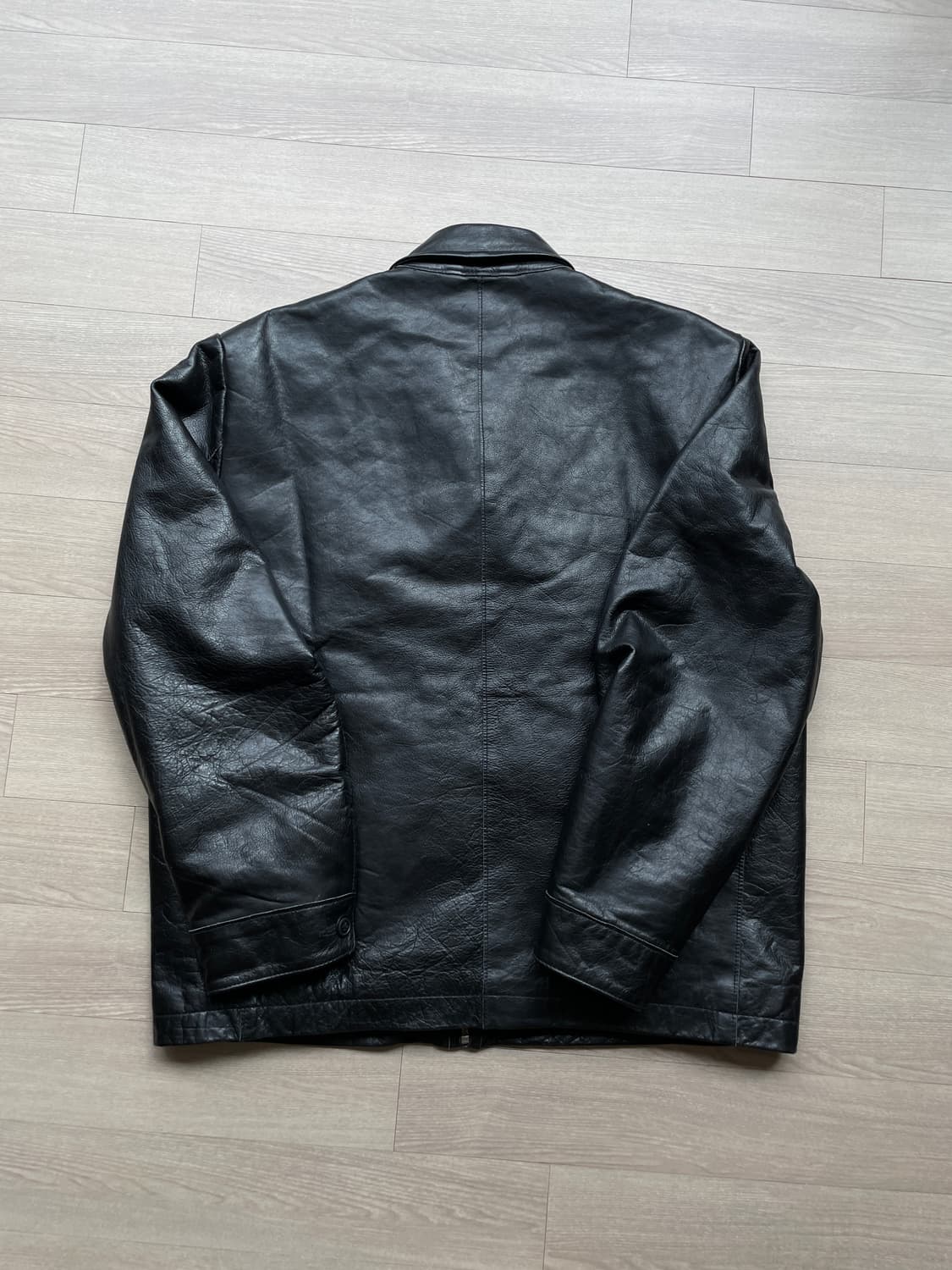 90s 올드갭 레더 자켓 블랙 상품이미지2