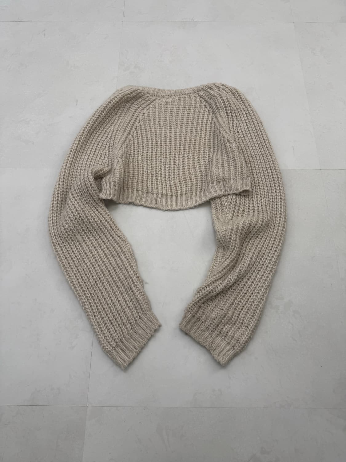 오트밀 니트 볼레로  상품이미지5