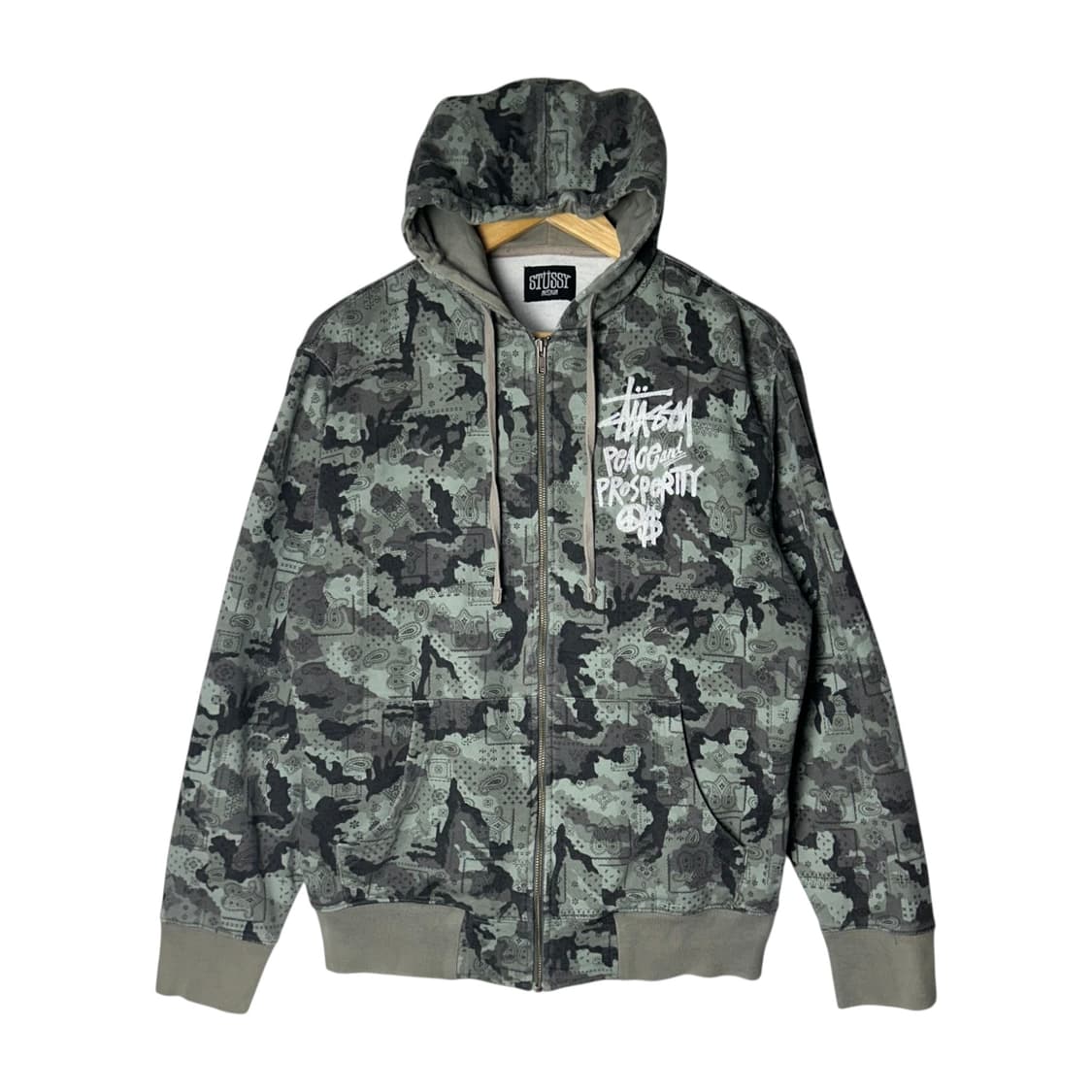[STUSSY] 스투시 페이즐리 카모 후드집업 상품이미지1