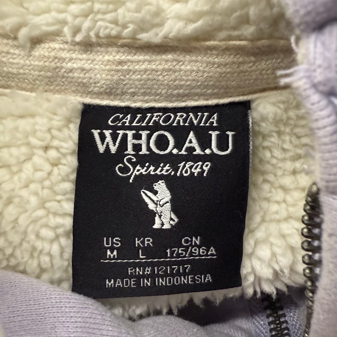 [정품/L] 후아유 캘리포니아 퍼플 후드집업 b18 상품이미지5