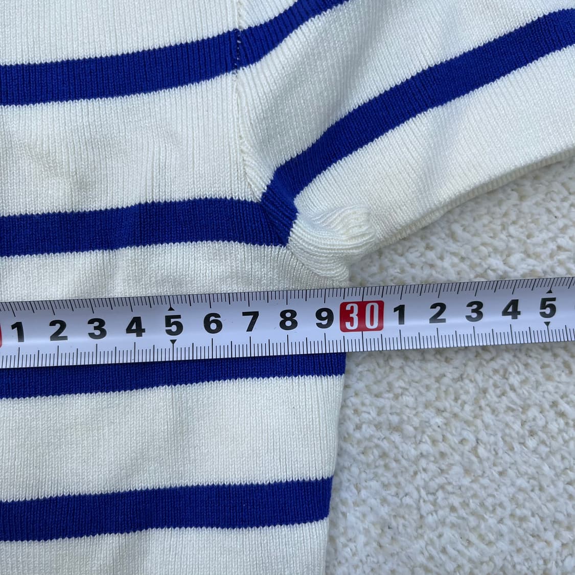 S 자라 여성 스트라이프 반팔 니트 0305M 상품이미지6