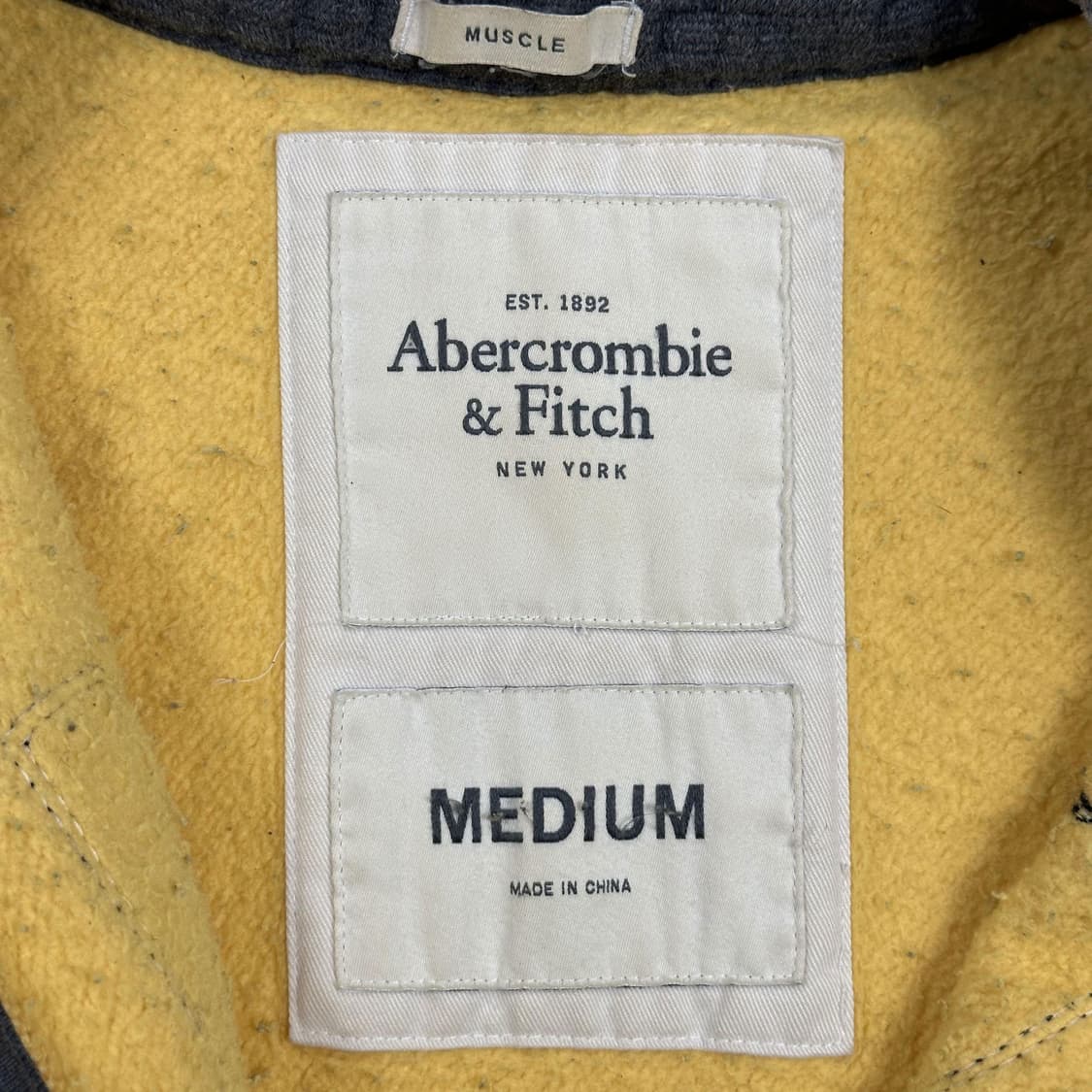 아베크롬비 뉴욕 라이트 옐로우 후드집업 (M) 상품이미지5
