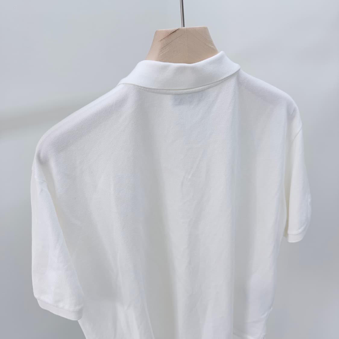 [A급/2XL] 미우미우 코튼 피게 폴로 반팔 카라티 화이트 상품이미지6