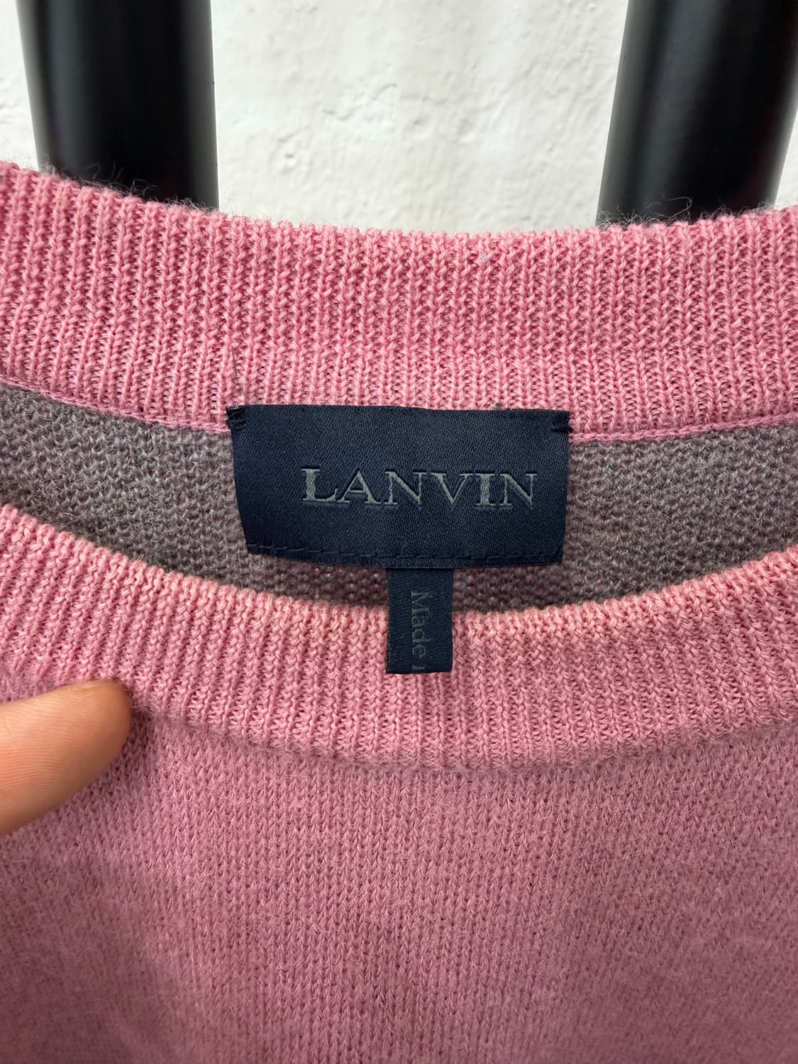 매장판정품) 랑방 한섬 남성 오버핏 니트 스웨터 S 상품이미지6